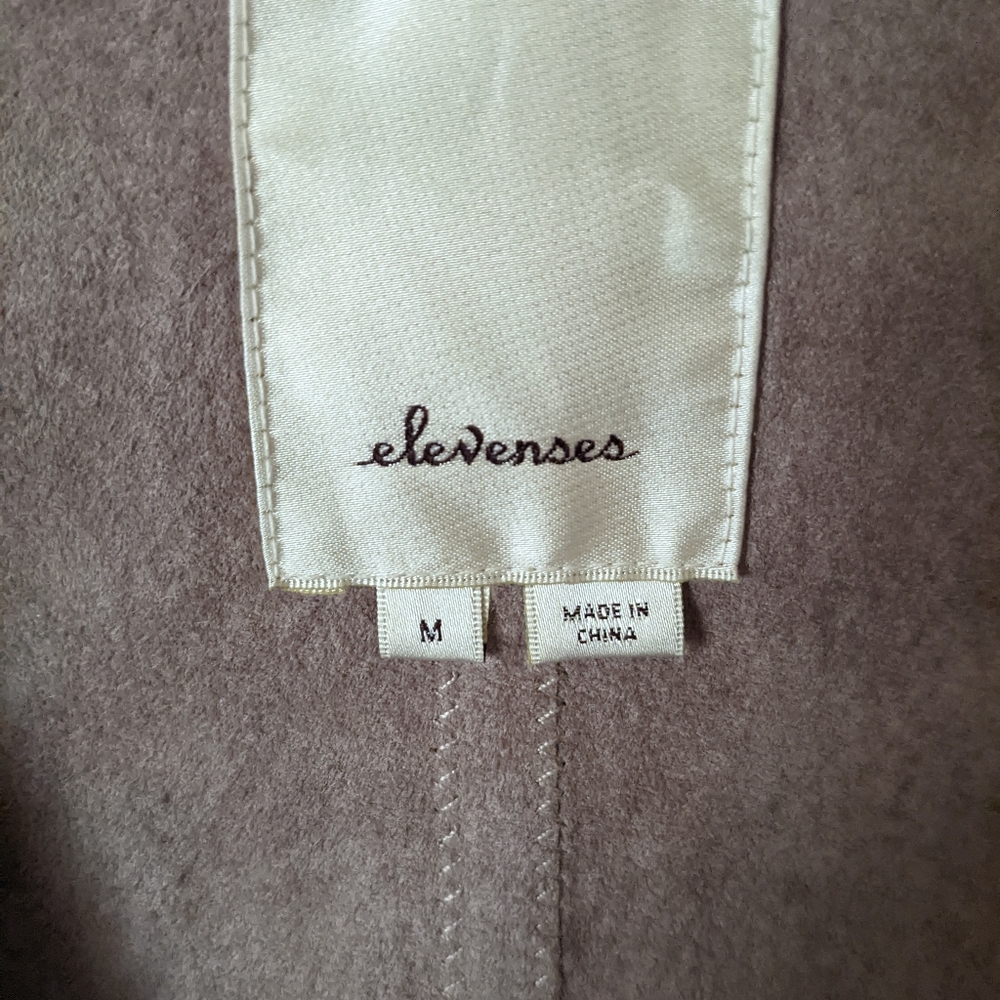 Anthropologie Elevenses Tan Leather Blazer, Sz M - Picture 2 of 4